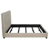 CoasterEssence 300007KW Chloe - Upholstered California King Panel Bed - Oatmeal
