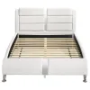 CoasterEssence 300345KE Jeremaine - Upholstered Eastern King Sleigh Bed - White