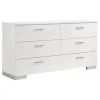 CoasterEssence 300345Q-S5 Jeremaine - Queen 5 Piece Bedroom Set - White