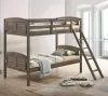 CoasterEveryday 400808 Flynn - Wood Twin Over Twin Bunk Bed - Weathered Brown