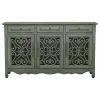 CoasterEssence 950357 Madeline - 3-Drawer Scrollwork Accent Cabinet - Antique Green