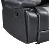 New Classic U7005-30-BKG New Classic U7005-30-BKG Nikko - Sofa With Dual Recliner - Black / Gray