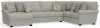 Jackson Furniture Industries 3345/75/30/72-26 Jackson Furniture Industries 3345/75/30/72-26 Livingston - 3 Piece Sectional With Comfort Coil Seating And 9 Included Accent Pillows (LSF Chaise) - Linen
