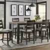 Intercon BE-TA-4278G-BWA-C Beacon - Counter Table - Charcoal / Walnut