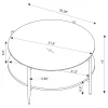 Coaster Fine Furniture 710338-S3 Jonelle - 3 Piece Round Coffee And End Table Set - Gold / Smoke