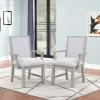 New Classic D2442-25 Fiona - Dining Arm Chair (Set of 2) - Mist Gray