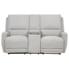 Coaster Fine Furniture 610522P Sylmar - Chenille Upholstered Power Reclining Loveseat - Dove Gray