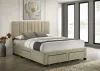 Coaster Fine Furniture 316010Q Wheatland - 4-Drawer Upholstered Queen Storage Bed - Light Brown
