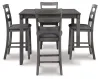 Ashley Furniture D383-223 Bridson - Square Counter TBL Set (Set of 5) - Gray