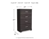 Ashley Furniture B2589-44 Belachime - Four Drawer Chest - Charcoal