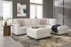 Ashley Furniture 24305/66/17/08 Ashley Furniture 24305/66/17/08 Aviemore - 3 Pc. - 2-Piece Sectional With Raf Corner Chaise, Ottoman - Stone