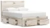 Ashley Furniture B2310B9 Ashley Furniture B2310B9 Lawroy - Queen Panel Bed With Storage Footboard And 2 Under Bed Storage Units - Light Natural