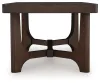 Ashley Furniture T438-1 Korestone - Rectangular Cocktail Table - Dark Brown