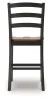 Ashley Furniture D634-124 Wildenauer - Barstool (Set of 2) - Brown / Black