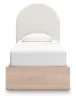 Ashley Furniture PCB1566B6 Ashley Furniture PCB1566B6 Arloster - Twin Upholstered Panel Bed With 2 Under Bed Storage Units - Tan / White