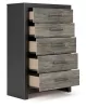 Ashley Furniture PCB1118-46 Ashley Furniture PCB1118-46 Broachmyn - Five Drawer Chest - Black / Gray