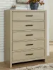 Ashley Furniture B602-46 Calmoro - Five Drawer Chest - Gray