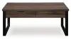 Ashley Furniture T318-1 Ashley Furniture T318-1 Wickman Falls - Rectangular Cocktail Table - Dark Brown