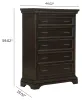 Pulaski Furniture P012124 Caldwell - 6 Drawer Chest - Smoked Molasses