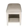 Liberty Furniture 824-BR47 Heartland - Bed Bench - Antique White / Tobacco Tops