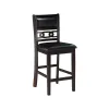 New Classic D1701-32S-EBY New Classic D1701-32S-EBY Gia - Counter Table With 2 Chairs & Storage Shelf - Ebony