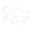 CoasterElevations 109453 Beaufort - Velvet Upholstered Dining Bench - Steel Gray