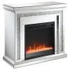 CoasterEssence 991047 Lorelai - Mirrored Freestanding Electric Fireplace - Silver