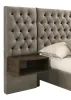 Coaster Fine Furniture 300833KE Marley - Upholstered Eastern King Platform Bed With Headboard Panels - Light Brown And Walnut