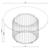 Coaster Fine Furniture 193430BG Veena - Round Glass Top Metal Dining Table - Chrome