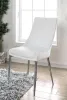 Furniture of America CM3384WH-SC-2PK Izzy - Side Chair (Set of 2) - Silver / White