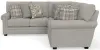 Jackson Furniture Industries 3345/62/42-26 Jackson Furniture Industries 3345/62/42-26 Livingston - 2 Piece Sectional With Comfort Coil Seating And 9 Accent Pillows Included - Linen