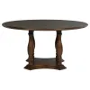 Coaster Fine Furniture 109400 Landon - Round Wood Pedestal Dining Table - Rich Brown