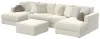 Jackson Furniture Industries 2235/75/31/76/12-16 Jackson Furniture Industries 2235/75/31/76/12-16 Ritzy - 4 Piece Modular Double Chaise Sectional And 1 Included Cocktail Ottoman - Bone