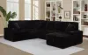 Coaster Fine Furniture 511049B3 Devonshire - Right Chaise With Storage & 1 Piece Pillow, Box 3 of 3 - Black