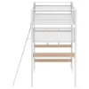 Coaster Fine Furniture 460332WHT Campus - 3-Shelf Metal Twin Workstation Loft Bed - Matte White