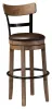 Ashley Furniture D542-130 Ashley Furniture D542-130 Pinnadel - Tall UPH Swivel Barstool - Light Brown