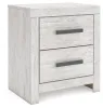 Ashley Furniture B3788-92 Cayboni - Two Drawer Night Stand - Whitewash