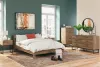 Ashley Furniture EB1866/231/157/113 Deanlow - 3 Pc. - Dresser, Queen Platform Panel Bed - Honey
