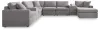 Ashley Furniture 92104S42 Modmax - 8-Piece Sectional With Raf Corner Chaise And 2 Storage Consoles - Granite