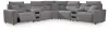 Ashley Furniture 65906S9 Ashley Furniture 65906S9 Modmax II - 7-Piece Power Reclining Sectional With 2 Audio Consoles - Salt And Pepper