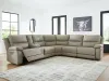 Ashley Furniture PC99201S36 Ashley Furniture PC99201S36 Narwhal Place - 6-Piece Power Reclining Sectional With Storage Console - Pebble