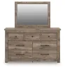 Ashley Furniture PCB2260B1 Ashley Furniture PCB2260B1 Rusticott - Dresser And Mirror - Brown