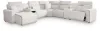 Ashley Furniture 65907S43 Ashley Furniture 65907S43 Modmax II - 7-Piece Power Reclining Sectional With LAF Press Back Power Chaise, Console And Audio Console - Stone