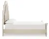 Ashley Furniture B743B2 Realyn - Queen Upholstered Panel Bed - Chipped White