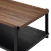 New Classic T4138-3P-BRN Linea - 3 Piece Occasional Set (1 Coffee & 2 End Tables) - Black / Brown