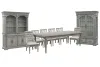 Pulaski Furniture P091240-KIT40 Pulaski Furniture P091240-KIT40 Madison Ridge - Extendable Leg Dining Table With 4 Side Chairs, 2 Host Chairs, Server, Hutch And China - Bluff Gray