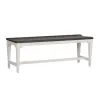 Liberty Furniture 417-C9000B Allyson Park - Wood Seat Bench - Wirebrushed White / Charcoal