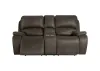 New Classic U093-25P2-BRN Brookings - Console Loveseat With Power Headrest & Footrest - Brown