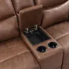 New Classic U5985-25-BRN New Classic U5985-25-BRN Ryland - Console Loveseat With Dual Recliners - Brown