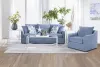 New Classic 23-1270F-2NP Sylvie - 2 Piece Living Room Set (Sofa & Chair) - Blue Slate